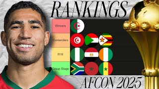 Ranking Every Nations Chance at AFCON 2025