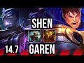 Shen vs garen top  628 400 games  na diamond  147