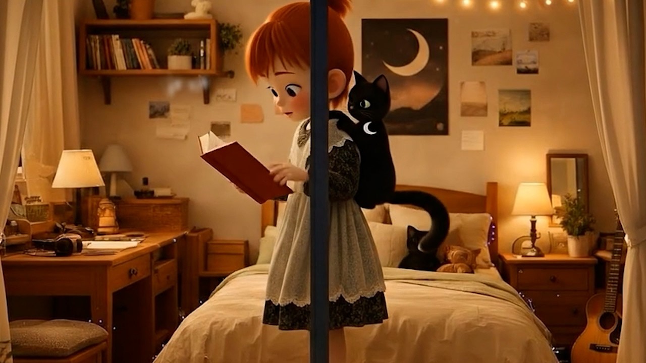 Soft Night Study Beats | Cozy Room Ambience 🌙