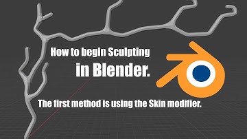How to begin Sculpting in Blender. The first method is using the Skin modifier. #blender #Sculpting