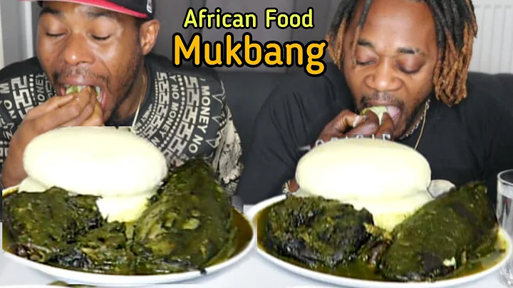 MAN TO MAN HILARIOUS SPEED EATING CHALLANGE |  FUFU AND BLACK SOUP MUKBANG