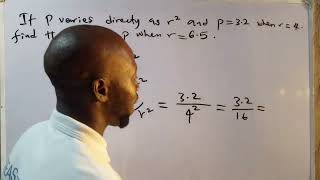 Direct Variation made simple | Find p when r = 6.5