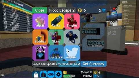 [CODE] How to get 30 GEMS AND COINS | Roblox Flood Escape 2