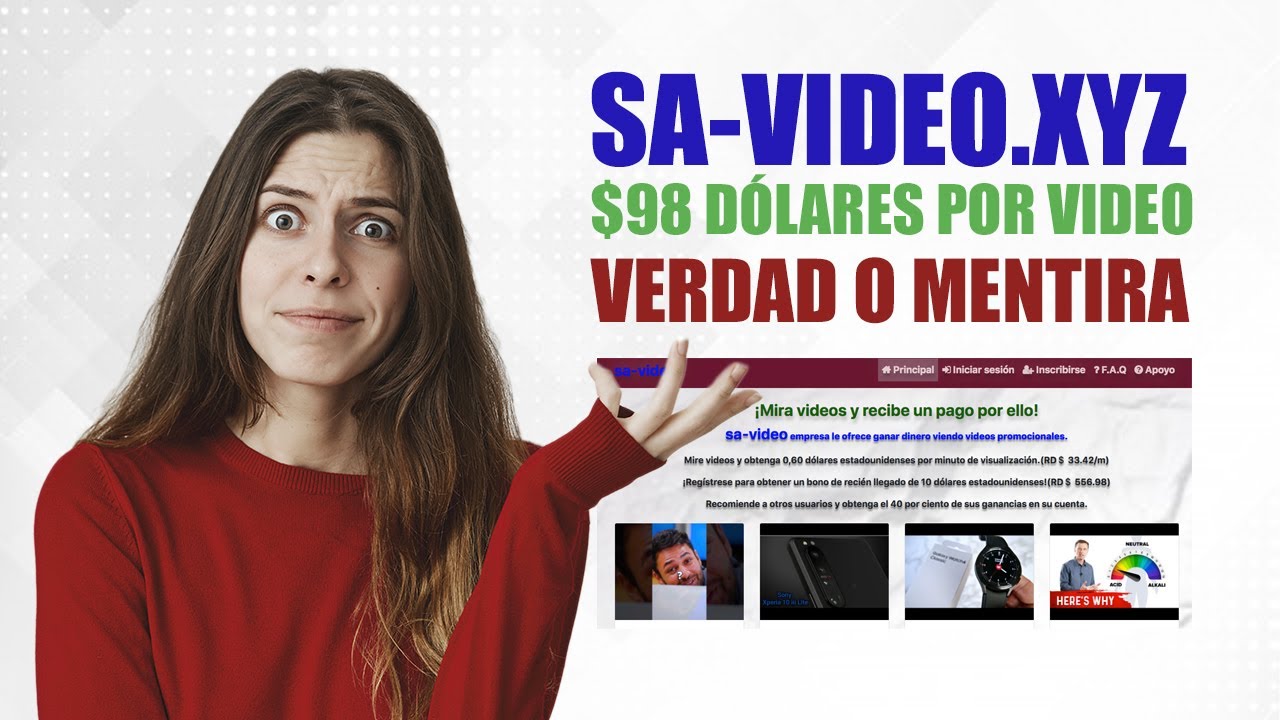 Sa-Video  – Realmente paga hasta $98 Dólares por Video? 🔥🔥 Estafa