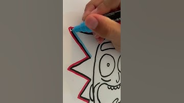 Drawing Rick with Posca Markers! Glitch Effect!