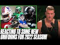 Pat McAfee Reacts To A TON Of New 2022 NFL Uniform Reveals