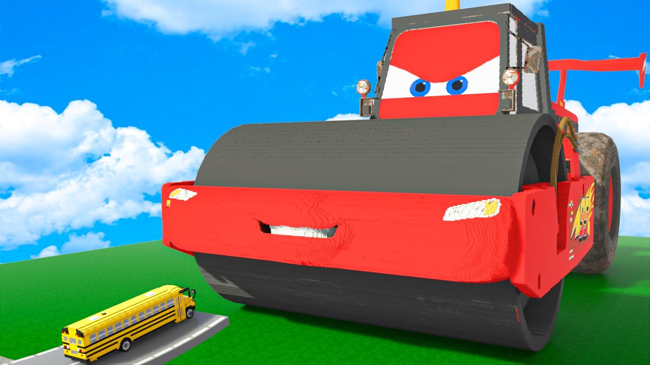 Cars vs Rollers Lightning McQueen | Teardown