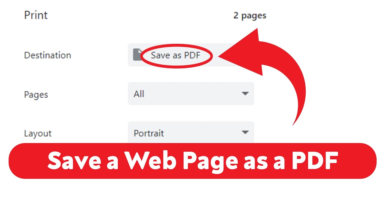 How to Save a Web Page as a PDF in Google Chrome - YouTube