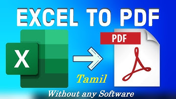 How to Convert Excel to PDF Tamil | Without any Software