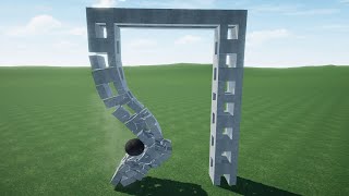 Defeat the tower by hitting a big ball! | Destructive physics: destruction simulator #02