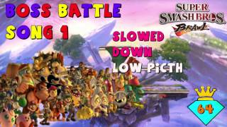 Boss battle Song 1 (Brawl) | Slowed down, Low Pitch | Ultras Remixes
If your new to my channel, then please be considerate and subscribe! :) https://www.youtube.com/user/UVGP64?sub_confirmation=1&src_vid=Gm6SKLUeg5A&feature=iv&annotation_id=annotation_3607417559
DOTV (Description Of The Video): For a change heres a remix of a Smash Bros song!! I hope you guys enjoy!
Please leave support and:
1. LIKE
2. SUBSCRIBE
3. FAVORITE
4. COMMENT
5. LEAVE OTHER SUPPORT
Also Like my Facebook page: https://www.facebook.com/UVGP64?ref=hl
Follow my Intsagram: https://instagram.com/uvgp64/
Check out my Twitch channel: http://www.twitch.tv/uvgp64/profile
Also why not leave a comment on what your favorite part was?
Thanks for watching! :) Boss battle Song 1 (Brawl) | Slowed down, Low Pitch | Ultras Remixes