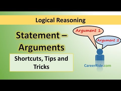 Statement and Arguments - Tricks & Shortcuts for Placement tests, Job Interviews & Exams