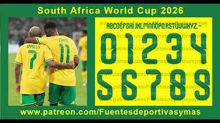 Tipografia Sudáfrica World Cup 2026 Font South Africa World Cup 2026 Fonte Sudafrica World Cup 2026