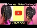 ONE YEAR TWIST CHALLENGE Pt ONE 2020-2021| Natural Hair| Kids Friendly