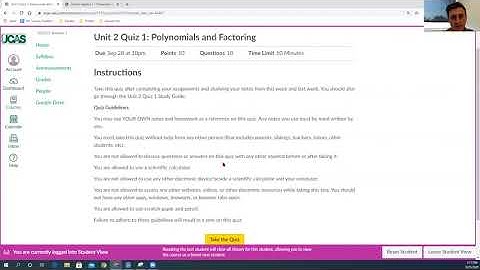 Math Class Canvas tour