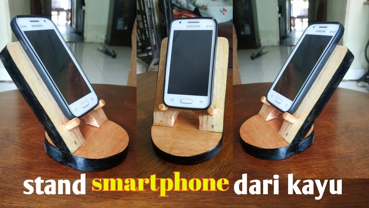 Stand smartphone dari kayu