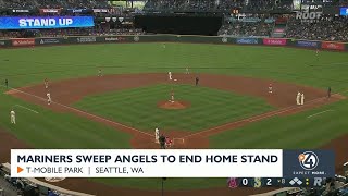 Mariners sweep Angels to end home stand