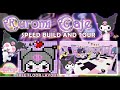 Cute kuromi cafe speed build floor 1 to 4 and outdoor  my hello kitty cafe halloween  roblox