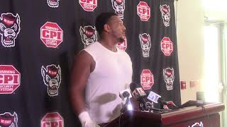 NC State defensive end Savion Jackson after first practice