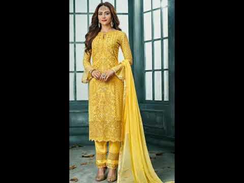 Yellow color suit designs for vasant panchami | top 20 yellow color ...