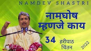 नामघोष म्हणजे काय | हरीपाठ चिंतन | भाग 34 | 2022 | Namdev Shastri