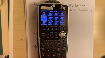 Finding intersection points using casio fx-CG20 | calculus
