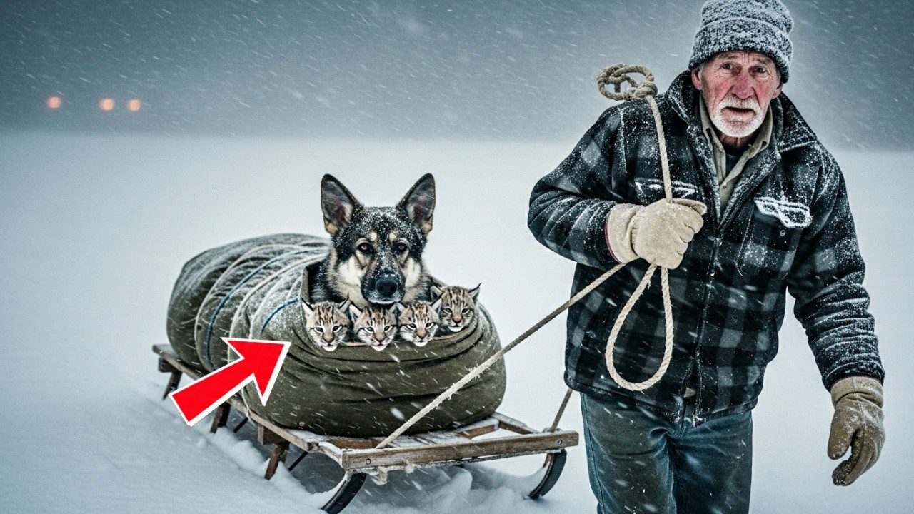 His Dog Vanished in a BLIZZARD — He Found Him Protecting 4 Lynx Kittens