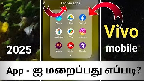 vivo app hide settings tamil/Vivo app hide in tamil/Mobile app hide settings 2025