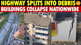 Chinas Tofu-Dreg Projects Explode Highway Splits Into Debris, Buildings Collapse Nationwide