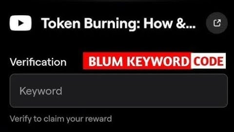 Token Burning How & Why Blum Code Today | Token Burning Blum New Video Code 7 October