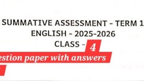 4th std English term_1 summative assessment question paper with answers 2025_2026 @EE AND GRAMMAR 