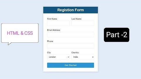 How To Create a Responsive Registration form | sign up form using HTML & CSS #part2 #css #html