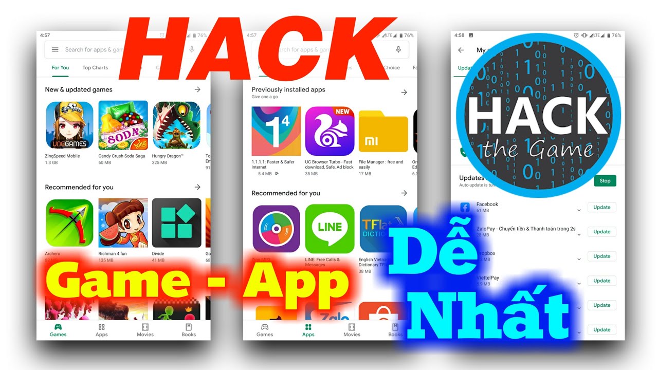 Ứng Dụng Hack MOD Game App CH PLAY Full Tiền - Pro Premium | Hack Game Android No Root