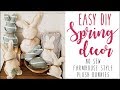 Spring Decor DIY • Bunny Plush Pillow • No Sew • Easy