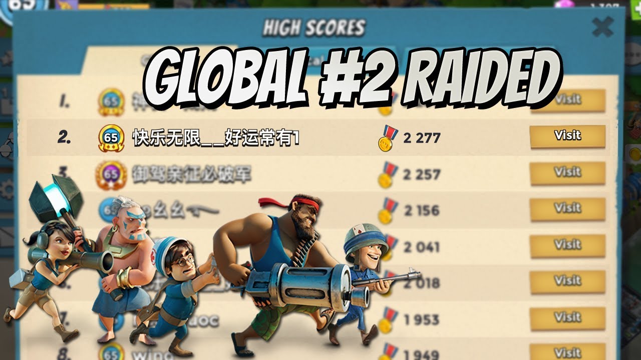 Boom Beach Global 2 player Raided with Full Zookas (7 Boosted Ice Statues) YouTube