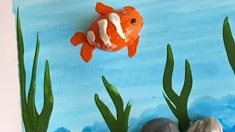 Easy fish pistachios painting