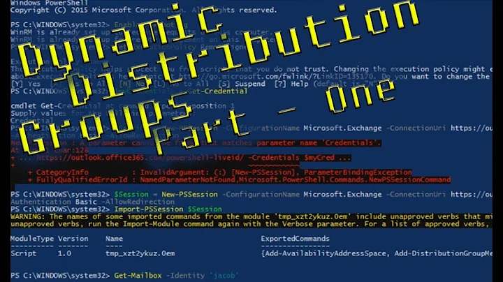 Office365 Dynamic Distribution Groups - Part 1: Intro with Powershell