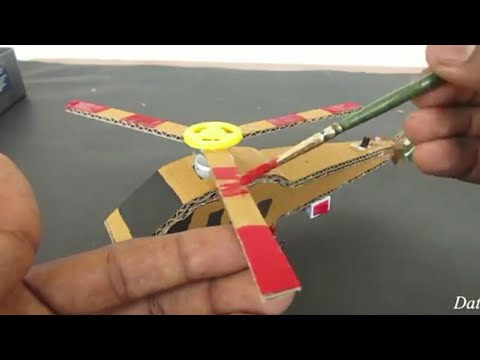  Cara  membuat pesawat  heli kopter dari  kardus  kotak karton 