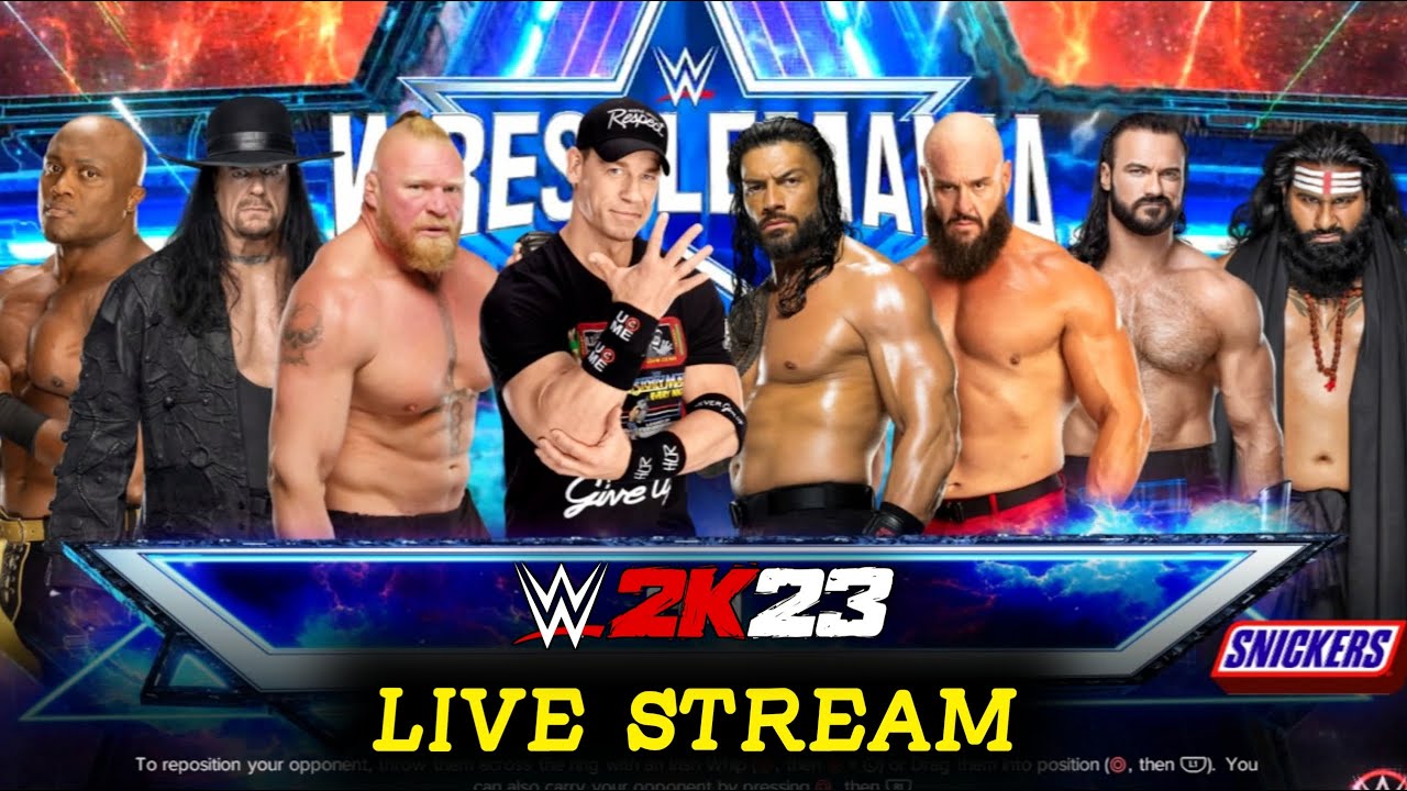 WWE 2K23 My First LIVE Stream - WWE 2K23 Roman Reigns John Cena Brock Lesnar Live Stream