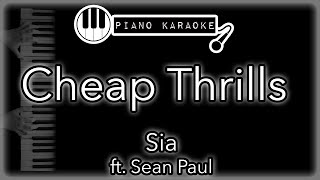 Cheap Thrills - Sia ft. Sean Paul - Piano Karaoke Instrumental Resimi