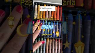 Pastel Boyalarla Hurma Çizdim