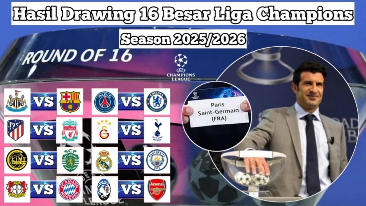 Hasil Drawing 16 Besar Liga Champions Musim 2025/2026