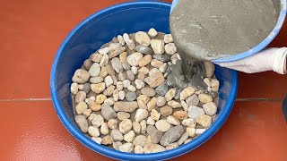 Great Ideas From Pebbles Mosai And Cement - Diy Coffee Table, Flower Pots For The Garden .