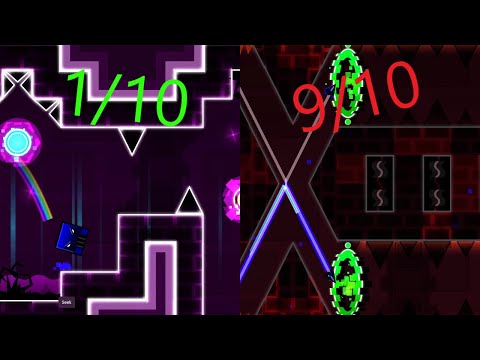 Pyromaniac but all parts are from easiest to hardest | Geometry Dash