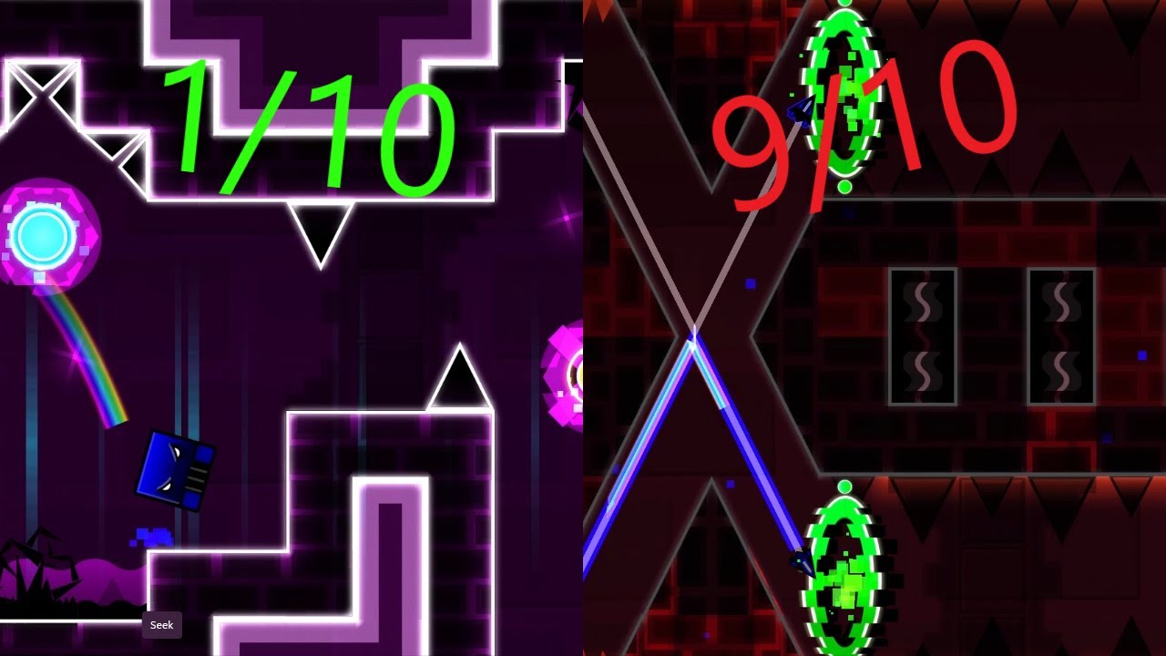 Pyromaniac but all parts are from easiest to hardest | Geometry Dash