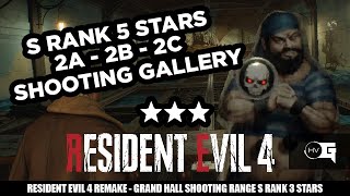 PERFECT S Rank 3 STARS ALL Skulls 2nd Shooting Gallery | 2A-2B-2C | Resident Evil 4 Remake