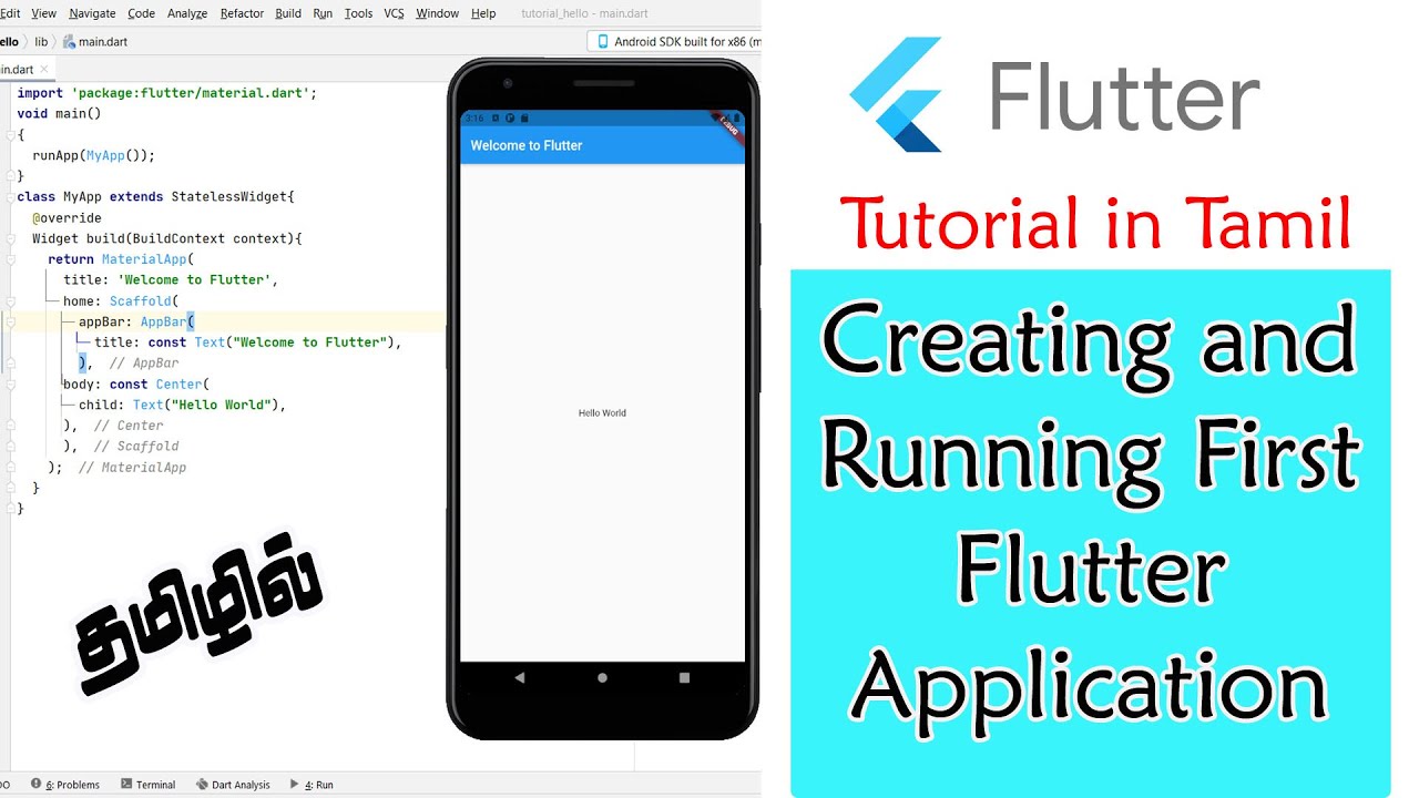 2 | Creating and Running First Flutter Application With Android Studio ...