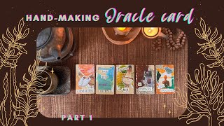 Handmade oracle card from playing card deck | Use basic material | Mindfulness Art project