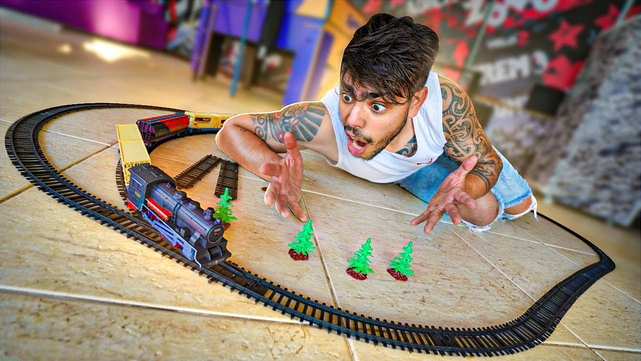 COMPREI UMA SUPER LOCOMOTIVA DE TREM * brinquedo de infância * 