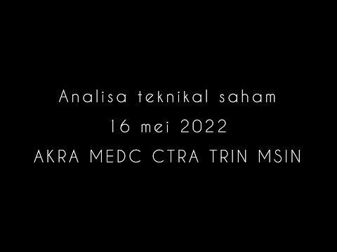 Eps 9 : Analisa saham harian - AKRA MEDC CTRA TRIN MSIN - 16 MEI 2022